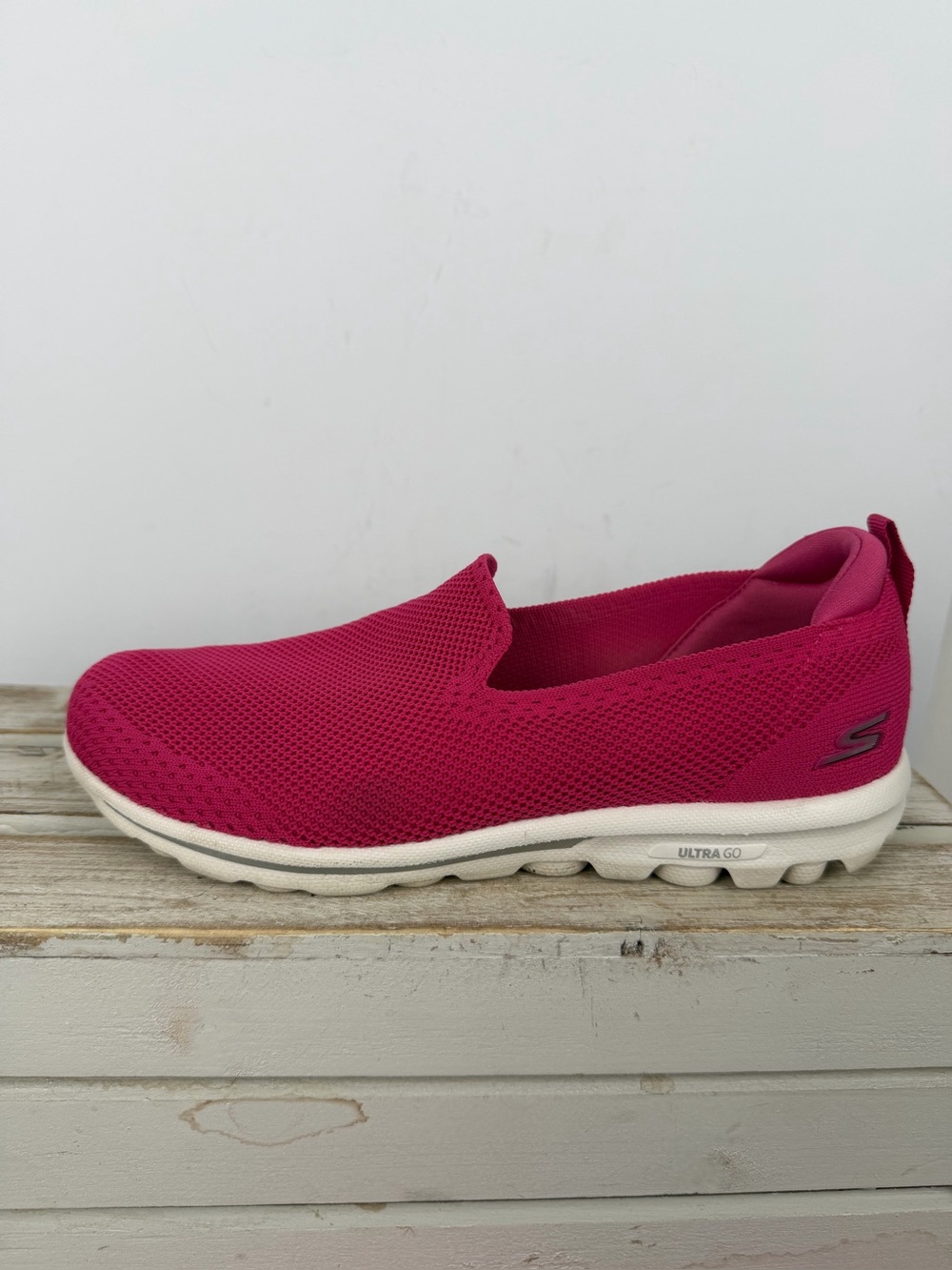 Skechers GOwalk 5 slip-on walking shoes breathable mesh upper a Goga Mat Sz 8.5